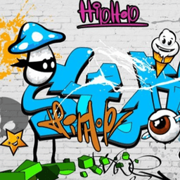 酒吧墙面涂鸦图片下载绿色版