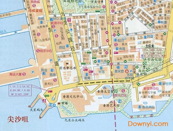 香港尖沙嘴地图 尖沙嘴地图高清版