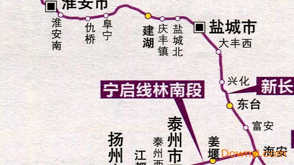 江苏省铁路交通地图