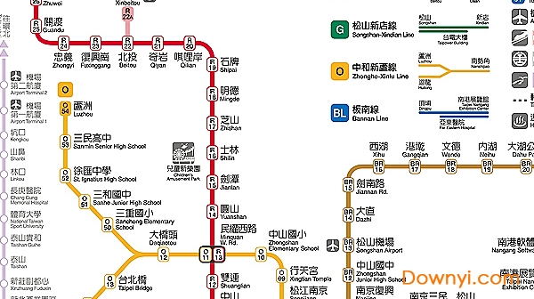 台北地铁线路图