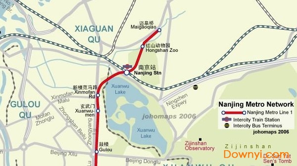 南京地铁1号线线路图