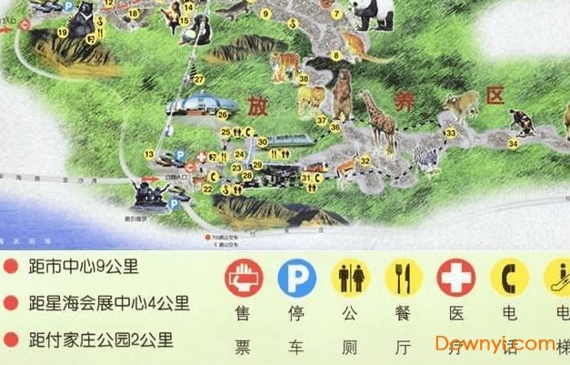 大连森林动物园导游图