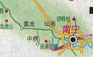 南宁到德天瀑布旅游路线地图