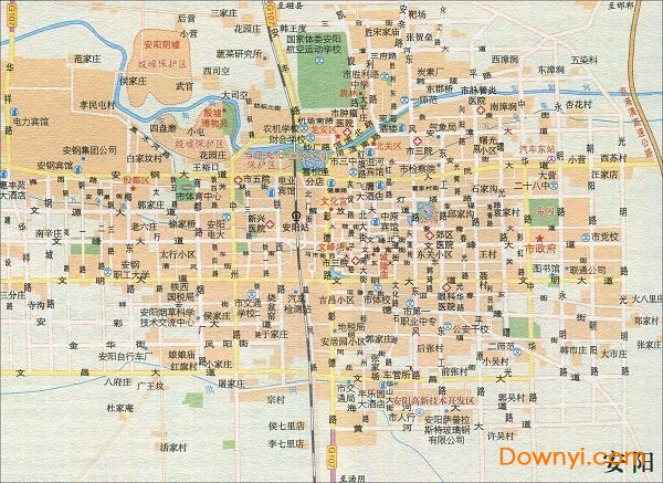 安阳旅游交通地图高清版下载 安阳旅游交通地图