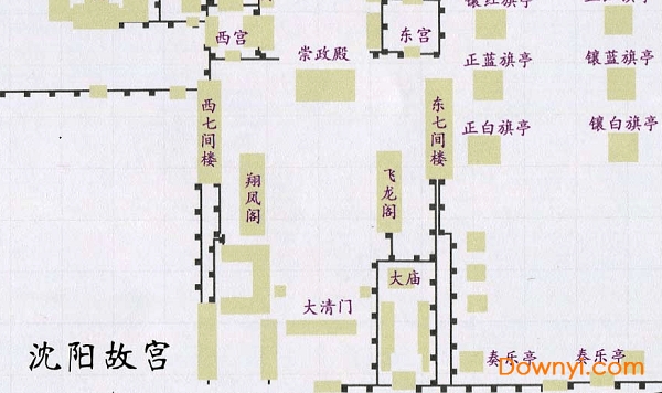 沈阳故宫游览路线图 沈阳故宫参观路线图