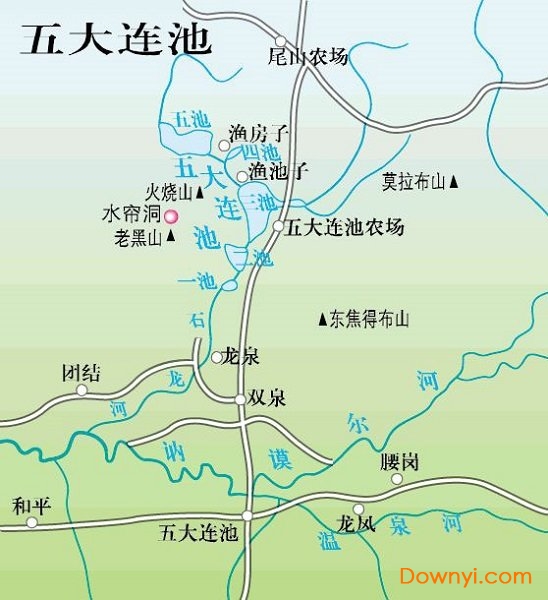 五大连池风景区地图