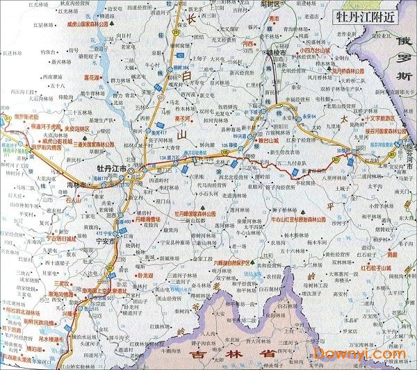 牡丹江附近旅游交通地图 牡丹江附近交通地图