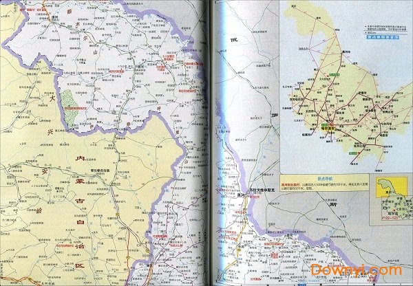 黑龙江北部旅游地图