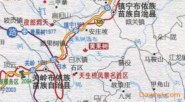 黄果树旅游地图