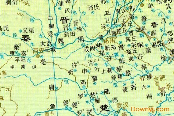 春秋时期地图高清版 春秋时期地图全图