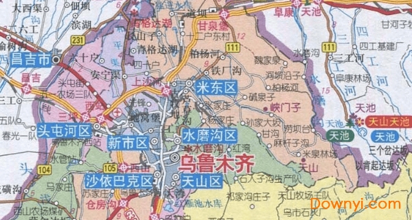乌鲁木齐地图全图高清版 最新乌鲁木齐地图