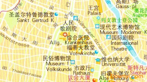 维也纳地图中文版