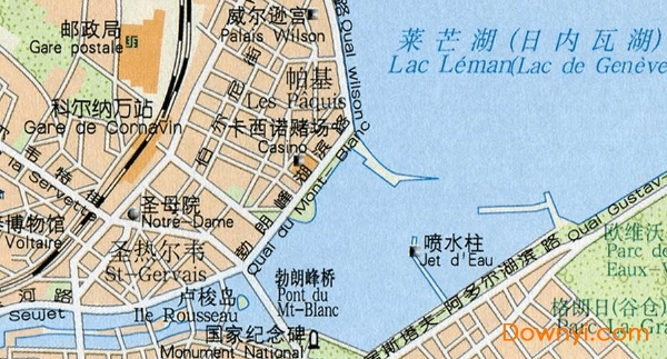 日内瓦城市地图高清版