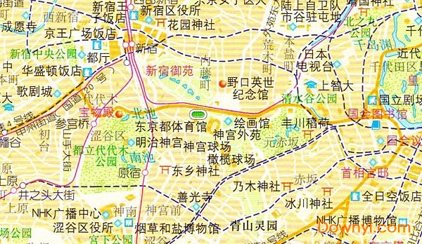 东京旅游地图高清版 东京旅游地图中文版