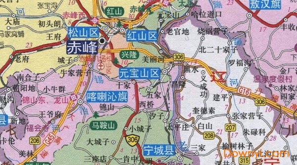 内蒙古赤峰地图全图 赤峰地图全图高清版