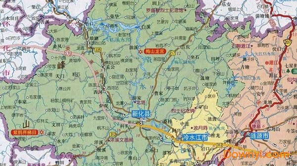 娄底地图全图 湖南娄底地图