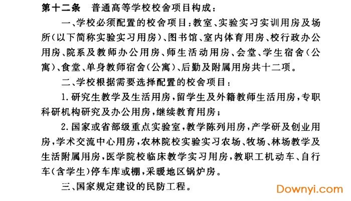 普通高等学校建筑面积指标建标191-2018