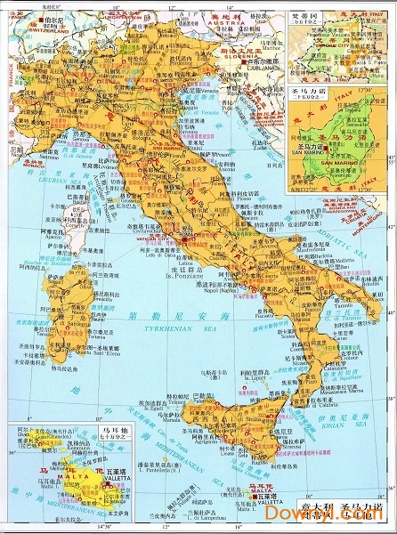 意大利地图 意大利地图全图高清版
