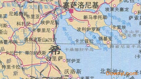 希腊地图高清版