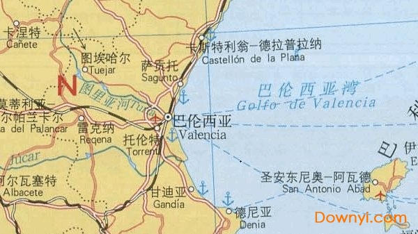 西班牙地图最新版 西班牙地图可放大版