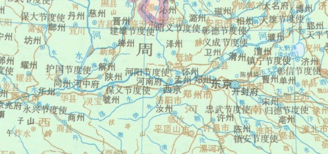 后周地图超清版 五代十国后周地图