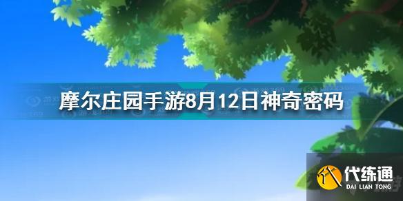 摩尔庄园手游8月12日神奇密码是什么