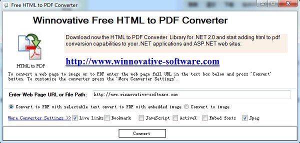 Free HTML to PDF Converter