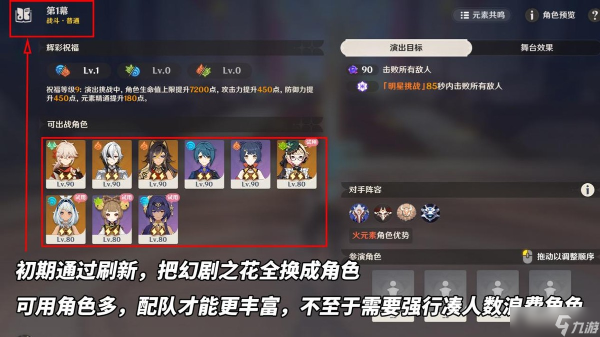 原神【V5.0攻略】9月幻想真境剧诗｜强势角色推荐，敌人打法分析